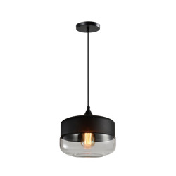 QUVIO Hanglamp glas zwart quv5101l-black