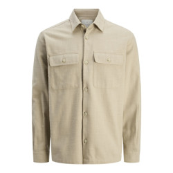 Jack & Jones jprccraymond spring solid overshirt 12274954 white pepper