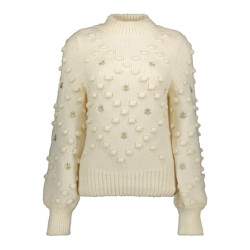 Geisha pullover dot & flower 44556-23 10 off-white/sand