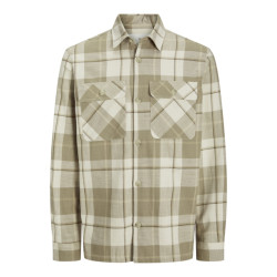 Jack & Jones jprccraymond spring check overshirt 12274956 white pepper