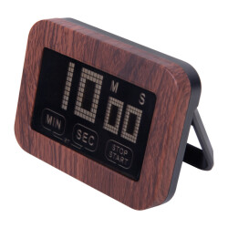 Krumble Digitale kookwekker wit met hout