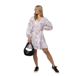 Norr Wishfull wrap dress lavender print -