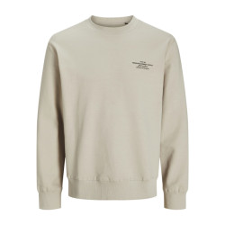 Jack & Jones Jprblachad branding sweat crew neck zand