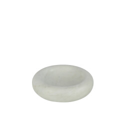 J-Line kom rond laag marmer small 25x25x6cm