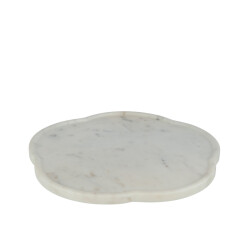 J-Line plateau bloem roterend marmer 40x40x5cm