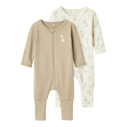 Name It Baby pyjama nbnnightsuit giraffe zip 2-pack