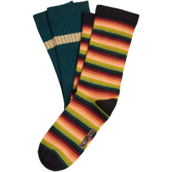 King Louie Socks 2-pack mimmi stripe pine green