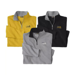 Atlas For Men Heren microfleece trui (pack of 3)