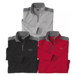 Atlas For Men Heren sportieve microfleece trui (pack of 3)