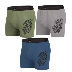 Atlas For Men Heren lion stretch boxershorts (set van 3)