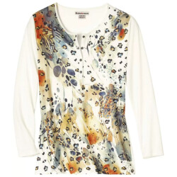 Atlas for Women Dames henley top met lange mouwen