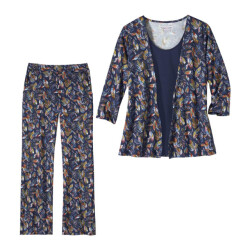 Atlas for Women Dames bloemen top en broek set