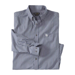 Atlas For Men Heren gestreept poplin overhemd
