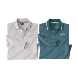Atlas For Men Heren casual poloshirt met lange mouwen (set van 2)