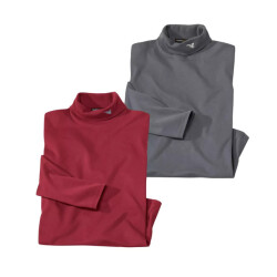 Atlas For Men Heren schildpad hals top (set van 2)