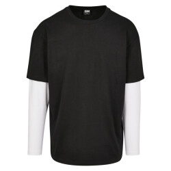 Urban Classics Heren dubbellaags oversized t-shirt met lange mouwen