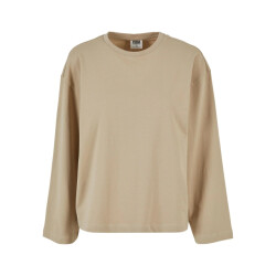 Urban Classics Dames organic cotton oversized t-shirt met lange mouwen