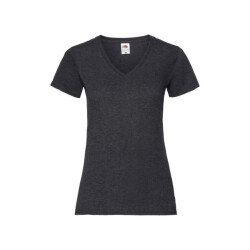 Fruit of the Loom Dames valueweight heather v hals t-shirt