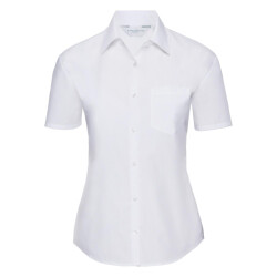 Russell Athletic Collectie dames korte mouwen poly-katoen easy care poplin shirt