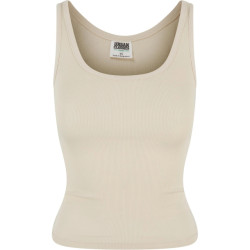 Urban Classics Dames basic geribd organisch tanktopje (verpakking van 2)