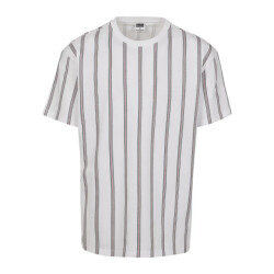 Urban Classics Heren stripe zwaargewicht oversized t-shirt met all-over print