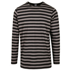 Urban Classics Heren gestreept normaal t-shirt met lange mouwen