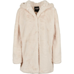 Urban Classics Dames teddy fleece mantel met capuchon