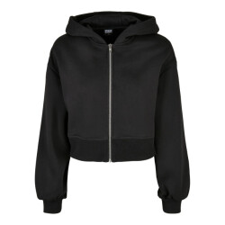 Urban Classics Dames korte oversized hoodie met volledige ritssluiting