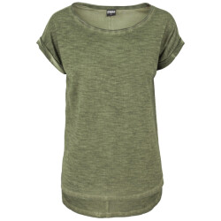Urban Classics Dames spray dye gedompeld zoom t-shirt