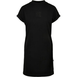 Urban Classics Dames chinees logo omgeslagen manchet korte mouw t-shirt jurk