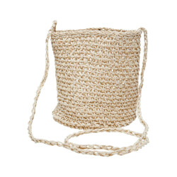 Urban Classics Nature mini raffia kruisbody tas