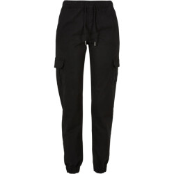 Urban Classics Dames cargo pocket hoge taille joggingbroek