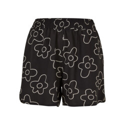 Urban Classics Dames viscose all-over print resort shorts