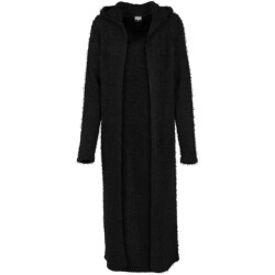 Urban Classics Dames vest met veren capuchon