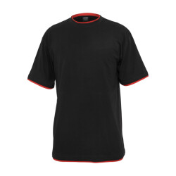 Urban Classics Heren lang t-shirt met contrastdetail