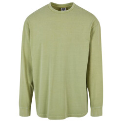 Urban Classics Heren zuur gewassen zwaargewicht boxy top met lange mouwen
