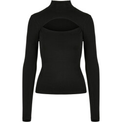 Urban Classics Dames uitgesneden schildpadhals top met lange mouwen