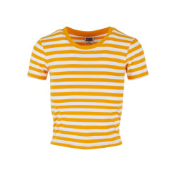Urban Classics Dames gestreept kort t-shirt