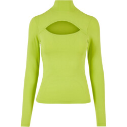 Urban Classics Dames uitgesneden schildpadhals top met lange mouwen