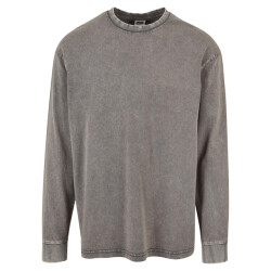 Urban Classics Heren zuur gewassen zwaargewicht boxy top met lange mouwen