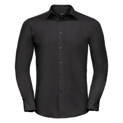 Russell Athletic Collectie heren lange mouw poly-katoen gemakkelijke verzorging op maat gemaakt poplin shirt