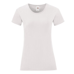 Fruit of the Loom Dames iconic effen t-shirt