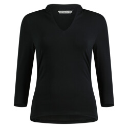Kustom Kit Dames mandarijnkraag regular 3/4 mouw top