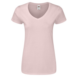 Fruit of the Loom Dames iconisch v hals t-shirt