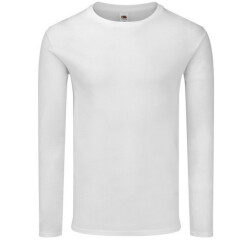 Fruit of the Loom Heren iconic 140 classic t-shirt met lange mouwen