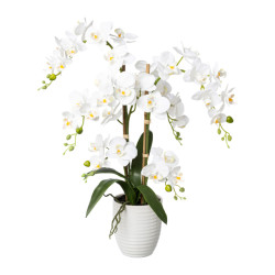 Kopu ® kunstbloem orchidee 67 cm in bloempot rond phalaenopsis