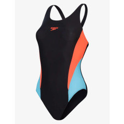 Speedo eco colourblock 2.0 bla/red badpak sport dames