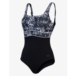 Speedo eco conteclipse prnt shap 1p bla/gr badpak sport dames