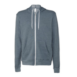 Bella + Canvas Unisex volwassen polycotton full zip hoodie