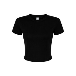 Bella + Canvas Dames micro-rib crop t-shirt